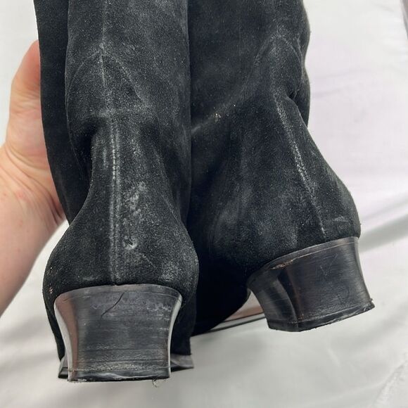 Vintage Black Suede Roberto Vianni for Neiman Marcus Over the Knee Boots - Picture 8 of 11